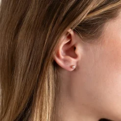 GEMMA PURPLE AMETHYST GOLDEN STUD EARRING - Sisi Copenhagen
