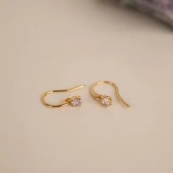 GEMMA PURPLE AMETHYST GOLDEN HOOK EARRING - Sisi Copenhagen