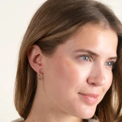 GEMMA PURPLE AMETHYST GOLDEN HOOK EARRING - Sisi Copenhagen