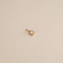 GEMMA ROSE QUARTZ GOLDEN PENDANT - Sisi Copenhagen