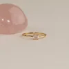 GEMMA ROSE QUARTZ GOLDEN RING - Sisi Copenhagen
