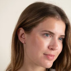 GEMMA ROSE QUARTZ GOLDEN STUD EARRING - Sisi Copenhagen