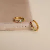 GEORGIA RAINBOW GOLDEN CREOL EARRING - Sisi Copenhagen