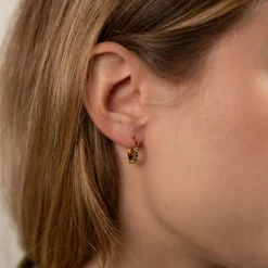 GEORGIA RAINBOW GOLDEN CREOL EARRING - Sisi Copenhagen