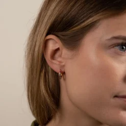 GEORGIA RAINBOW GOLDEN CREOL EARRING - Sisi Copenhagen