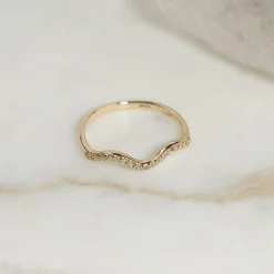 GIA CRYSTAL SOLID GOLD RING