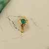 GIGI GREEN AGATE GOLDEN RING
