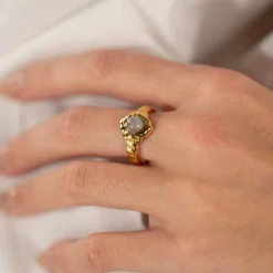 GIGI LABRADORITE GOLDEN RING