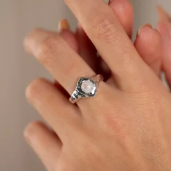 GIGI MOONSTONE SILVER RING