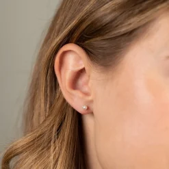 GINA PEARL DIAMOND SOLID GOLD EARRING
