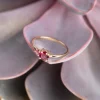 GLADIS PINK RHODOLITE SOLID GOLD RING