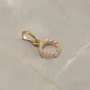 GLORIA CRYSTAL SOLID GOLD PENDANT