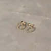 GLORIA CRYSTAL SOLID GOLD EARRING