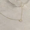 GLORIA CRYSTAL SOLID GOLD NECKLACE