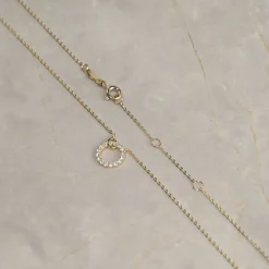 GLORIA CRYSTAL SOLID GOLD NECKLACE