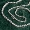 GRADUATING CROWN-SET DIAMOND TENNIS NECKLACE - 5ct - WG