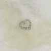 GRADUATING CURVED HEART DIAMOND PENDANT - 0.45ct - WG
