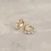 GUDNARE MINI PEARL SOLID GOLD EARRING