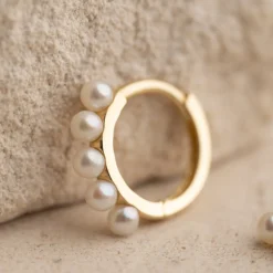 GUDNARE SMALL PEARL SOLID GOLD EARRING