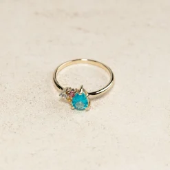 GYDA PARAIBA TOPAZ SOLID GOLD RING