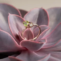 GYRITH GEM CLUSTER SOLID GOLD RING