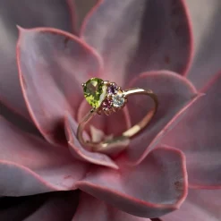 GYRITH GEM CLUSTER SOLID GOLD RING