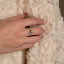 GYRITH GEM CLUSTER SOLID GOLD RING
