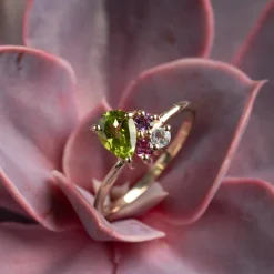 GYRITH GEM CLUSTER SOLID GOLD RING