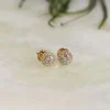 HALO DIAMOND STUD EARRING - 0.5ct - YG
