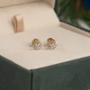 HALO DIAMOND STUD EARRING - 0.33ct - YG