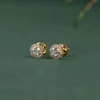 HALO DIAMOND STUD EARRING - 0.65ct - YG