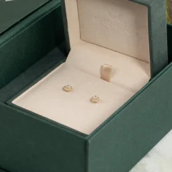 HALO DIAMOND STUD EARRING - 0.5ct - YG
