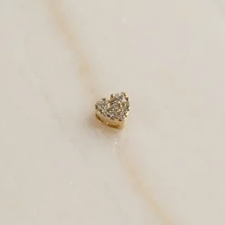 HEART PAVE DIAMOND PENDANT - 0.17ct - YG