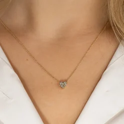 HEART PAVE DIAMOND PENDANT - 0.17ct - YG