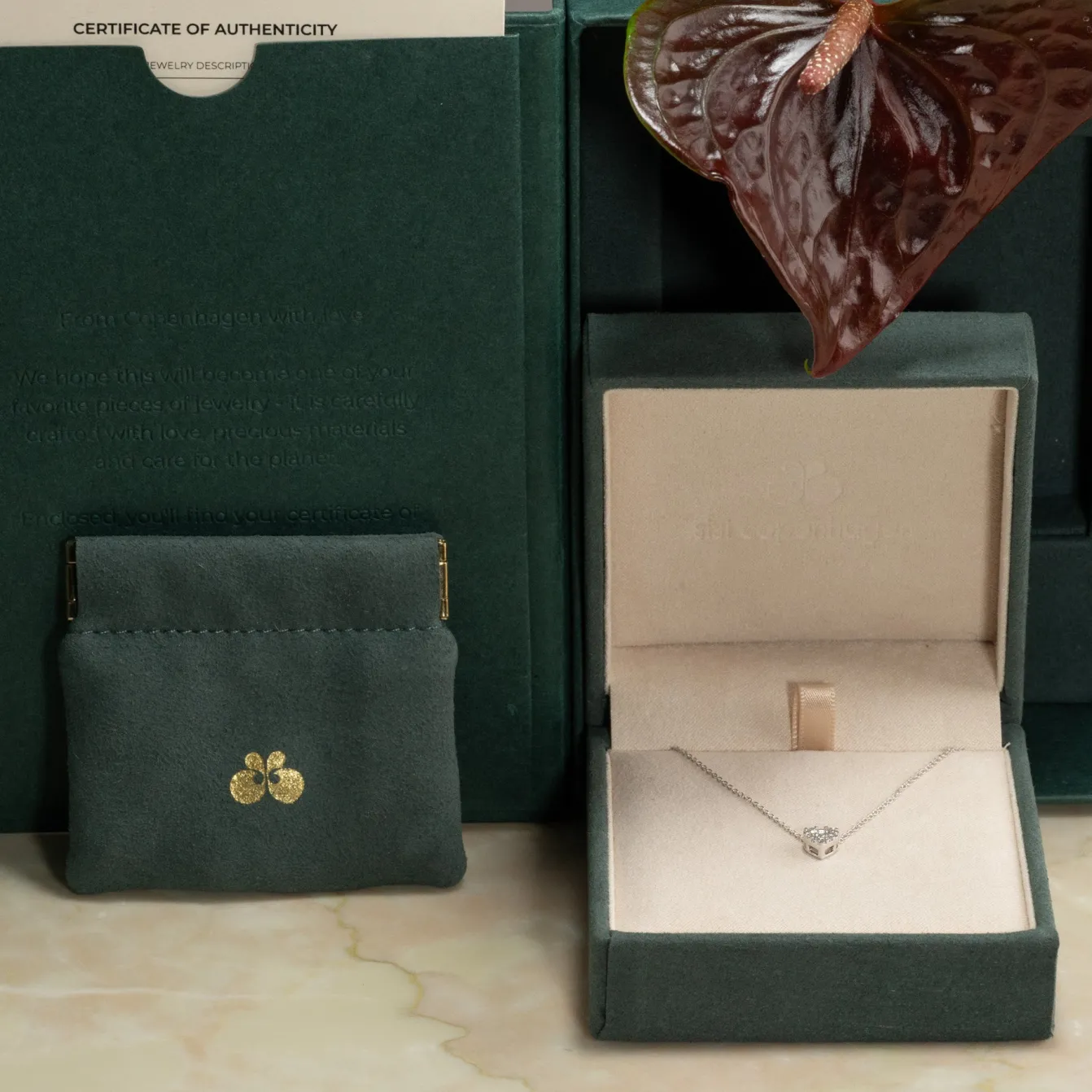 HEART PAVE DIAMOND PENDANT - 0.17ct - WG
