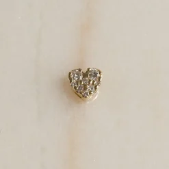 HEART PAVE DIAMOND PENDANT - 0.17ct - YG