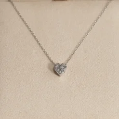 HEART PAVE DIAMOND PENDANT - 0.17ct - WG