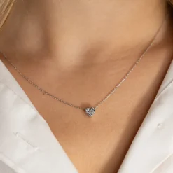 HEART PAVE DIAMOND PENDANT - 0.17ct - WG