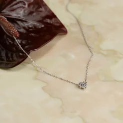 HEART PAVE DIAMOND PENDANT - 0.17ct - WG