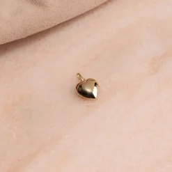 HEART SOLID GOLD PENDANT - 10mm