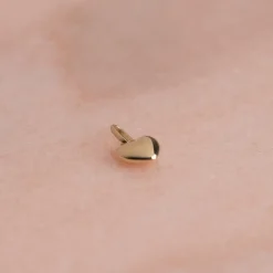 HEART SOLID GOLD PENDANT - 7mm
