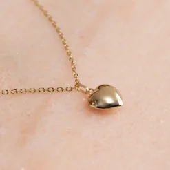 HEART SOLID GOLD PENDANT - 10mm