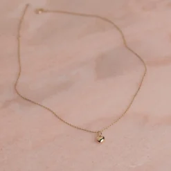 HEART SOLID GOLD PENDANT - 7mm
