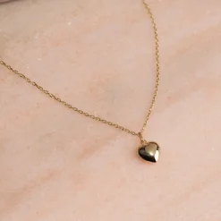 HEART SOLID GOLD PENDANT - 10mm