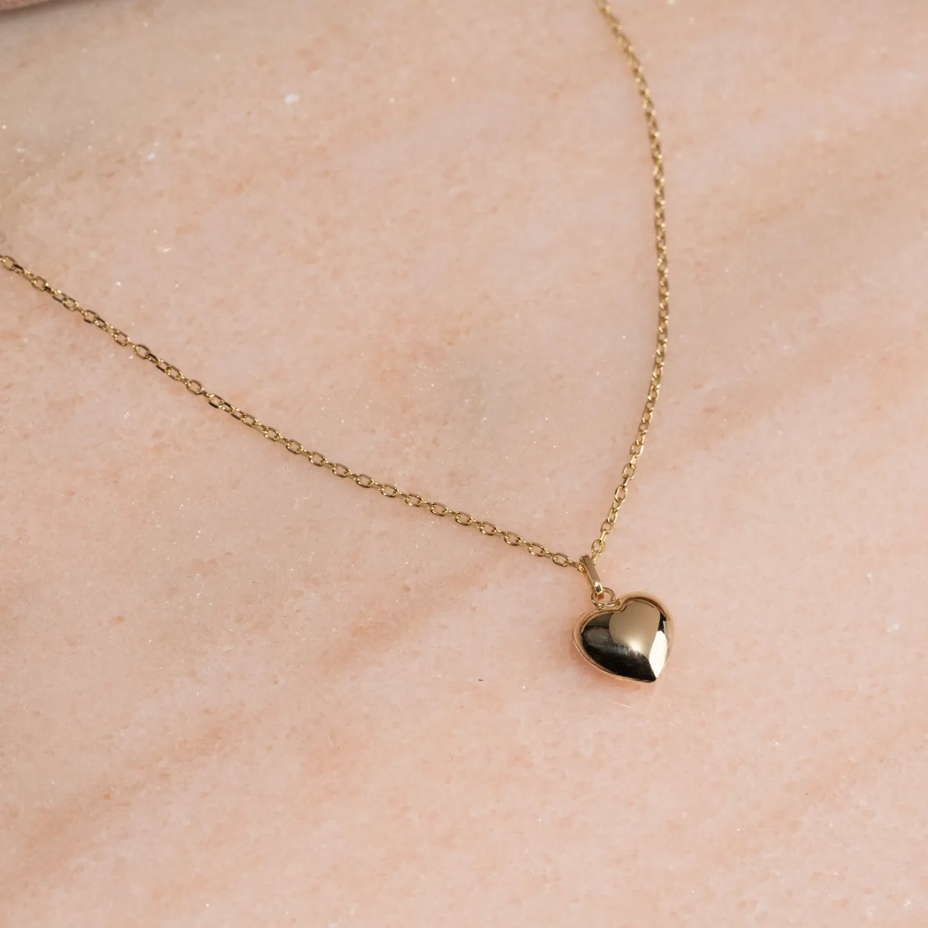 HEART SOLID GOLD PENDANT - 10mm