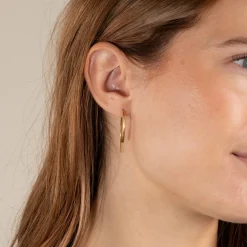 HEDVA GOLDEN CREOL EARRING
