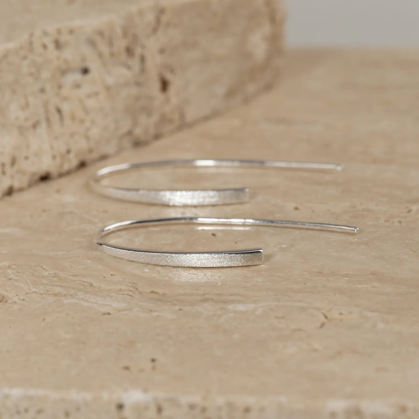 HEDVA SILVER CREOL EARRING