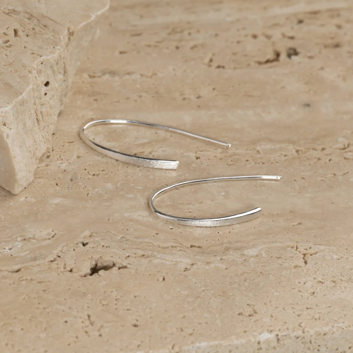 HEDVA SILVER CREOL EARRING