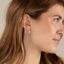 HEDVA SILVER CREOL EARRING