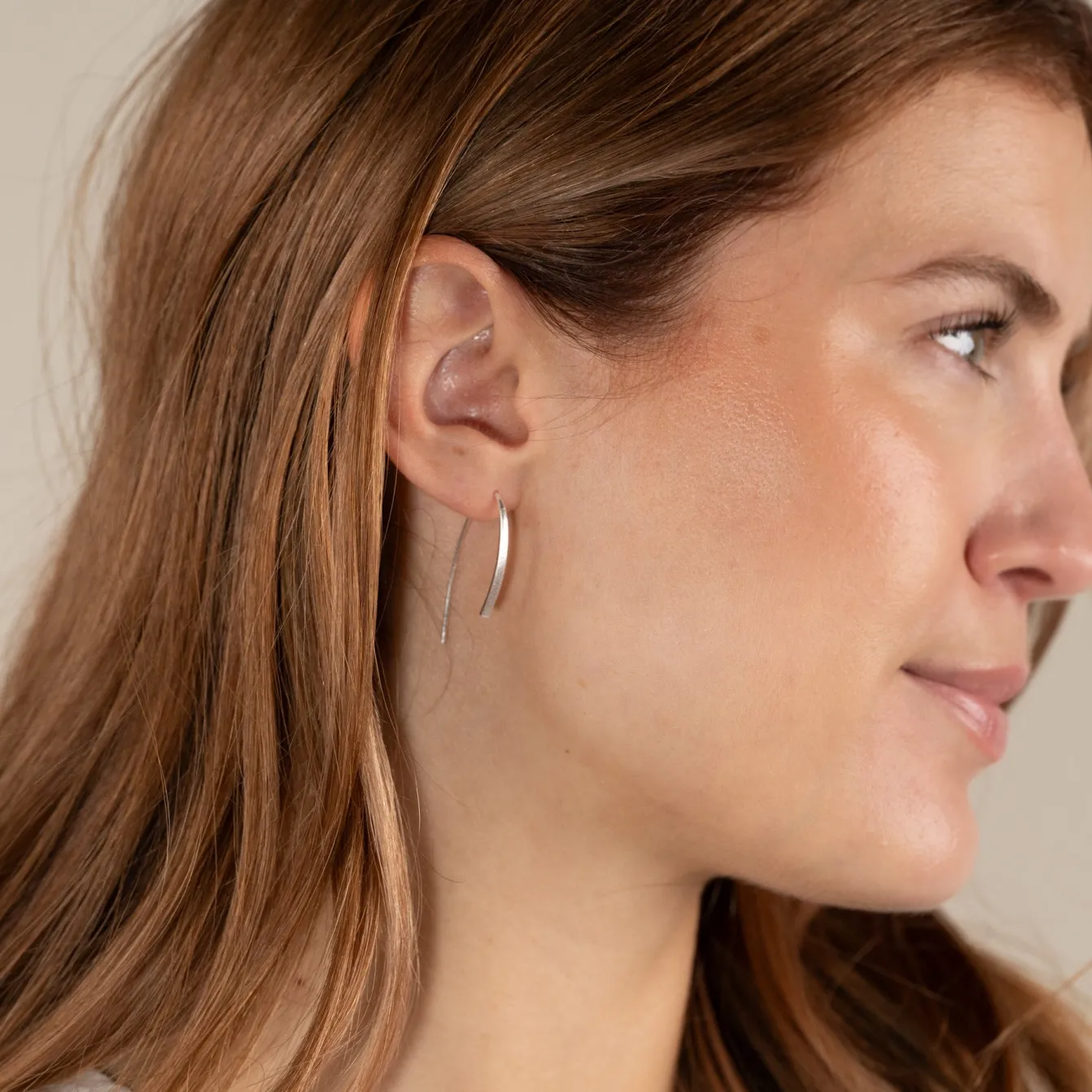 HEDVA SILVER CREOL EARRING